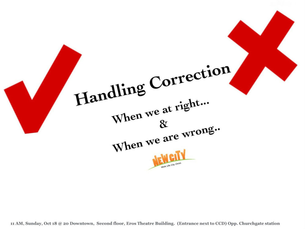 Handling Corrections - Cindrella Prakash